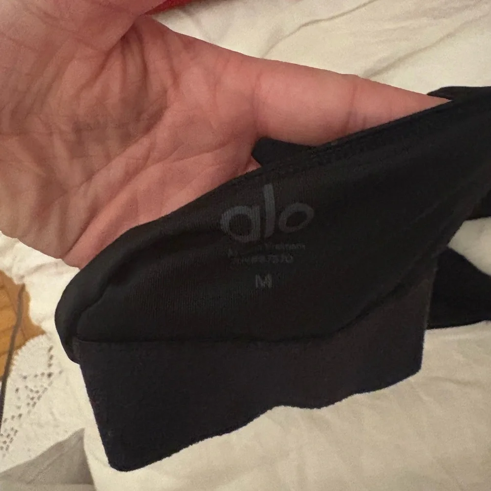 ALO Yoga Black Halter Crop Top
